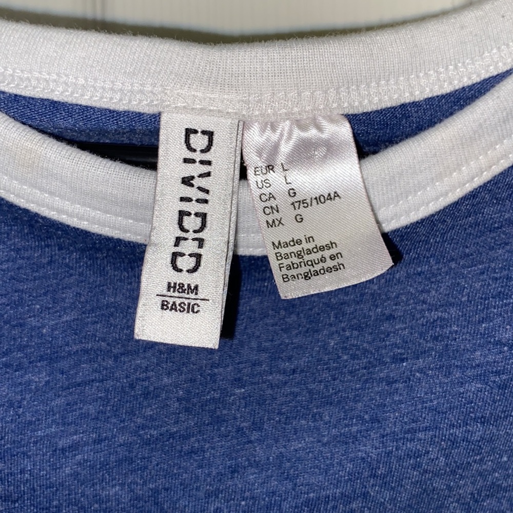 Blue h&m basic tee - Picture 3 of 4